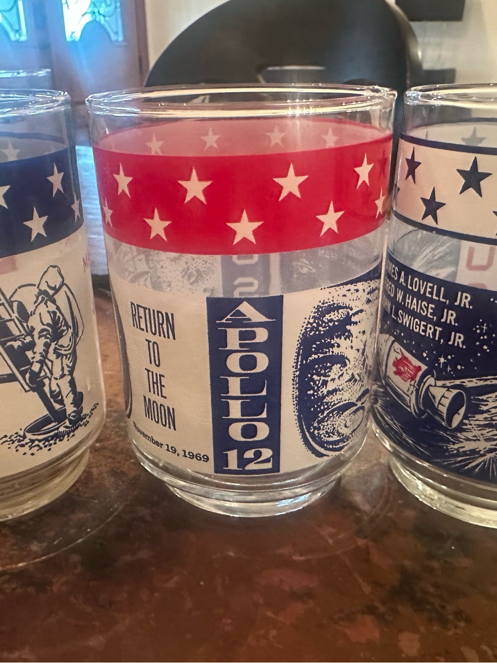 Set of 3 NASA Apollo Glasses